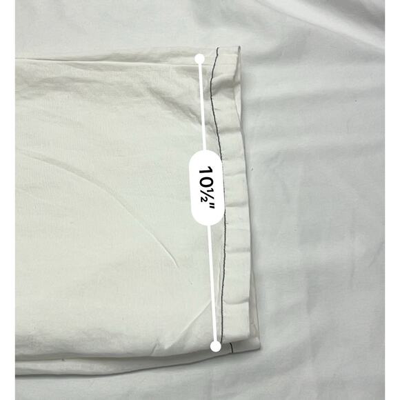 Karl Lagerfeld Women's Wide-Leg Linen Blend Pants Lined White Size 6 Nactical - Picture 9 of 9